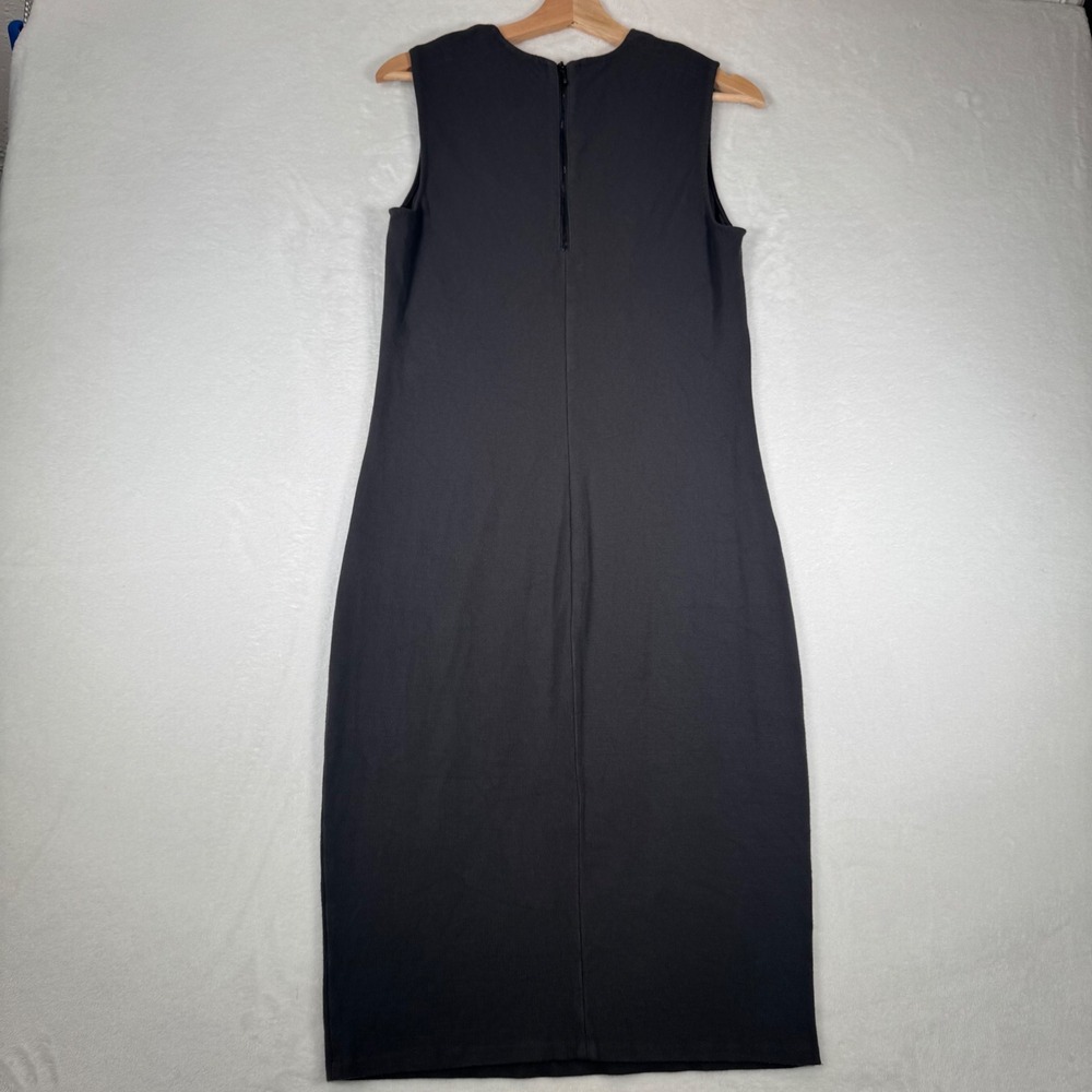 Vince Gray Viscose Sleeveless Midi Dress Crew‎ Neck L V2011-50267 | Womens Large - Picture 3 of 8